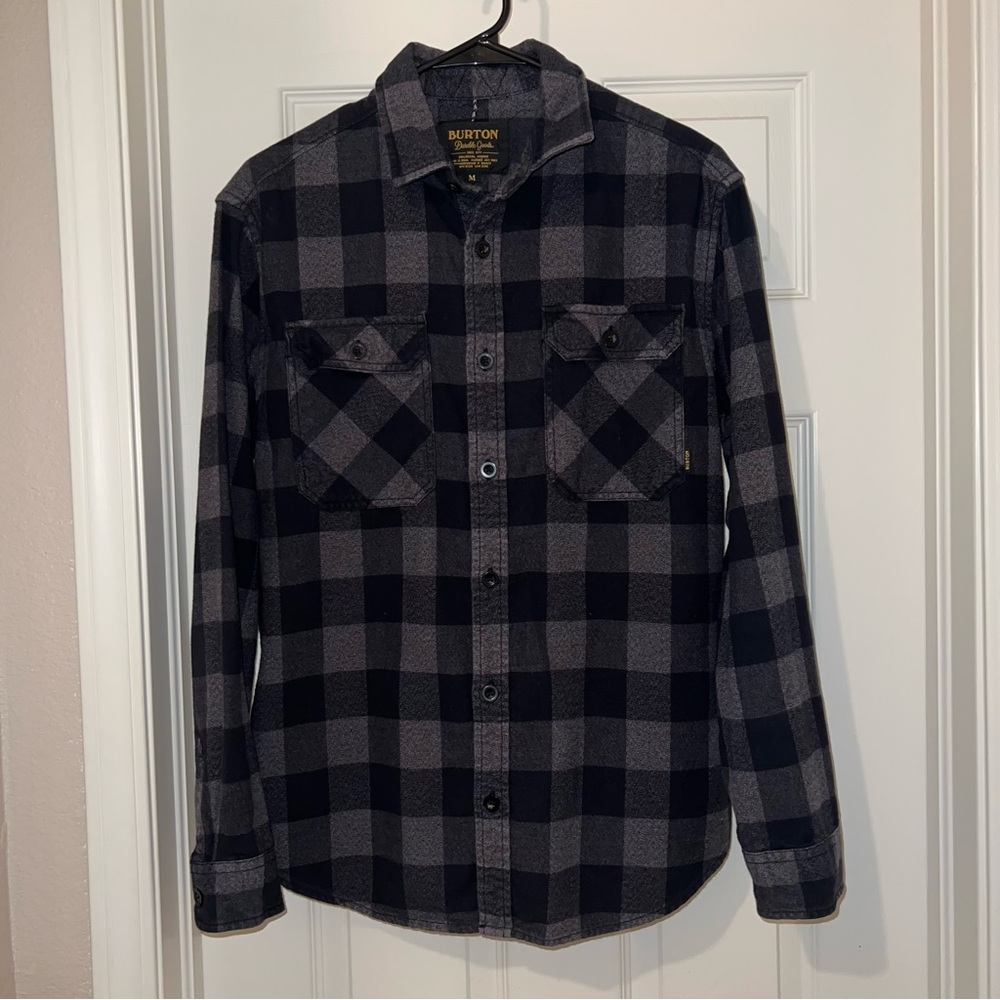 black & grey Burton flannel